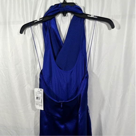 NEW Aidan by Aidan Mattox [ 6 ]‎ Satin Cowl Neck Gown in Royal Sapphire - Picture 14 of 16